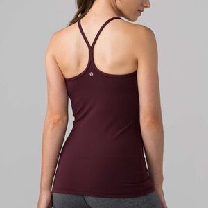 Lululemon Burgundy Power Y Tank Size 4